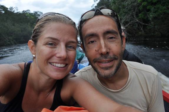 No barco, a caminho do Salto Angel, em Canaima, no sul da Venezueka